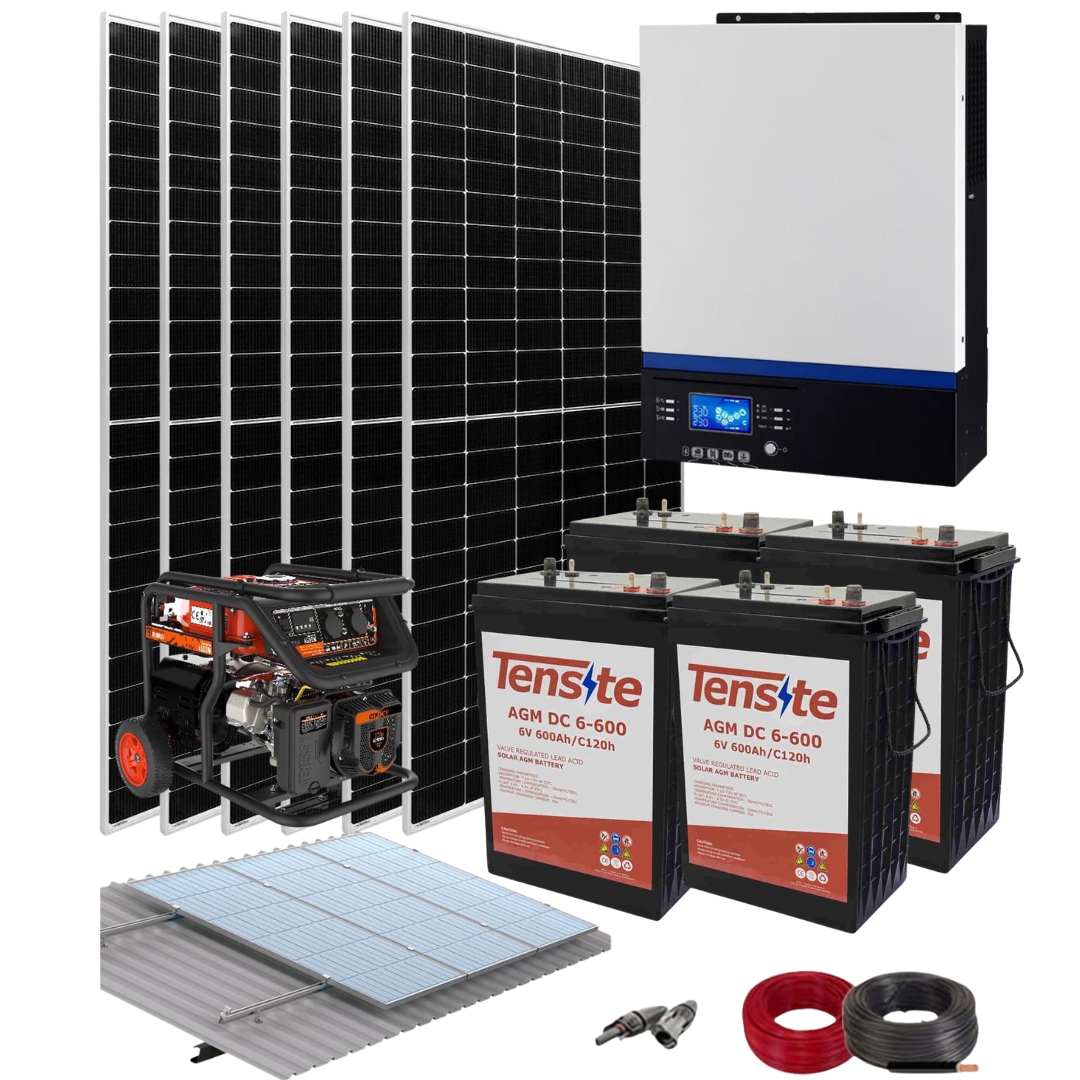 Kit Solar Aislada 3000W 24V 9600Whdia