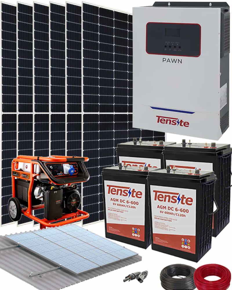 Kit Solar Aislada 3000W 24V 9600Whdia