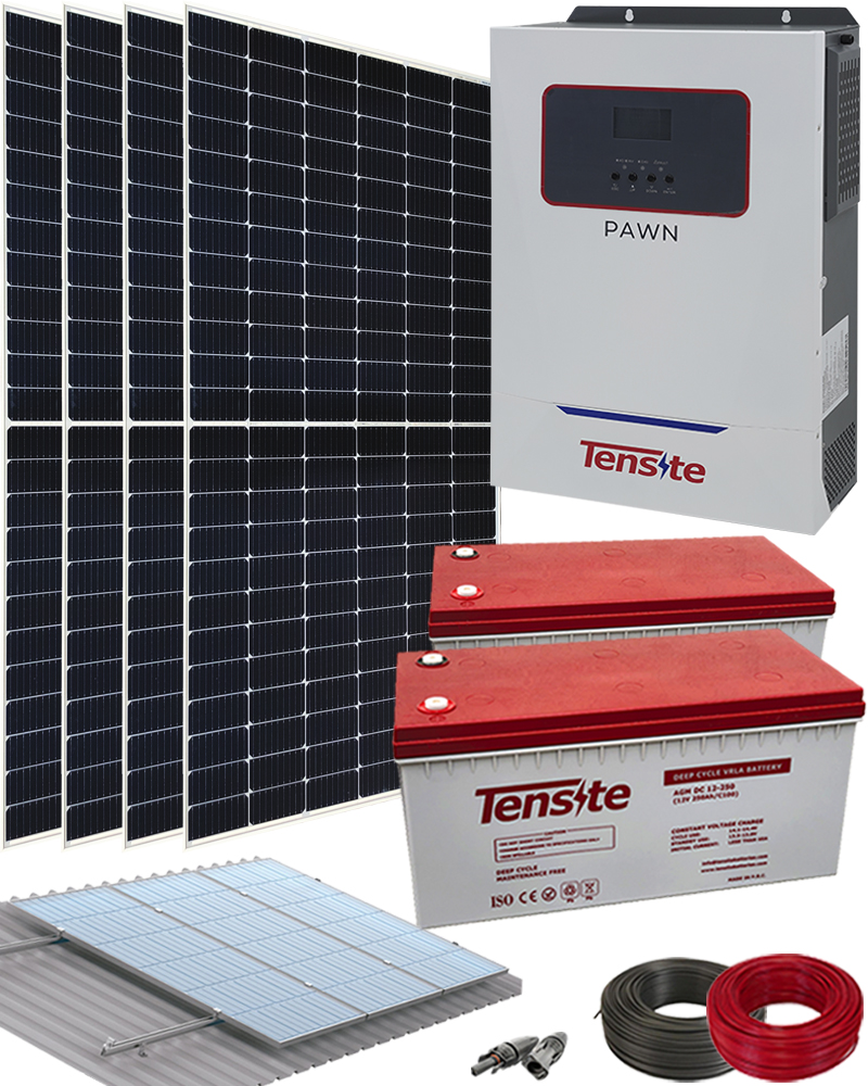 Kit Solar Casa Campo 3000W 24V 6400Whdia