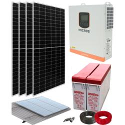 Kit Solar Instalacion Aislada 3000W 24V 6000Whdia