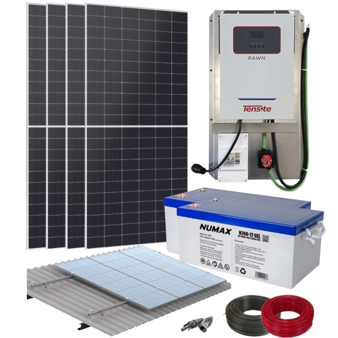 Kit Solar para Casa de Campo 3500W 24V 6600Whdia