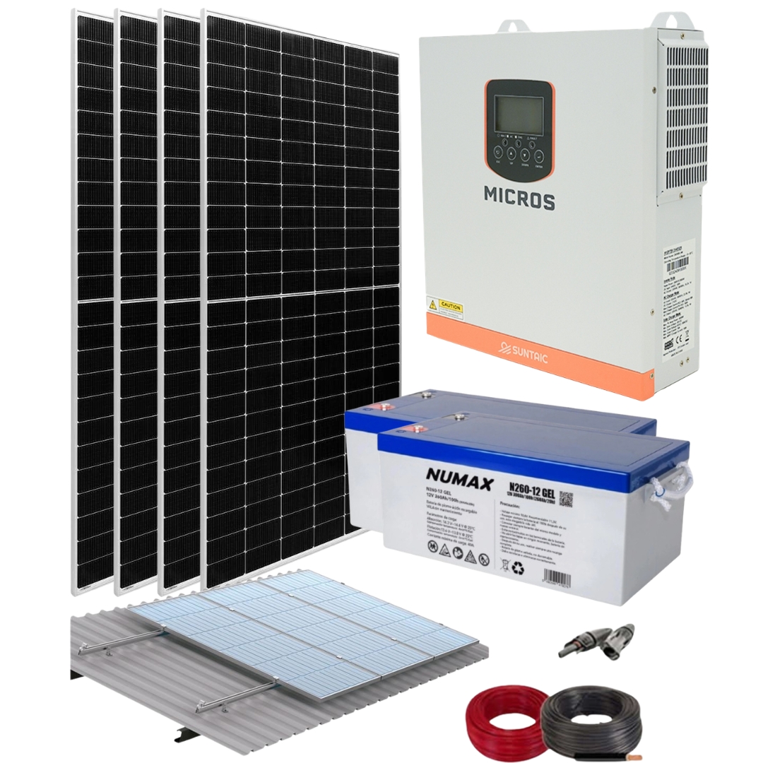 Kit Solar para Casa de Campo 3500W 24V 6600Whdia