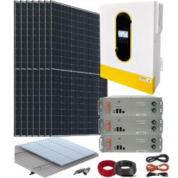 Kit Solar para Casa Aislada 6200W 48V con Batería de Litio