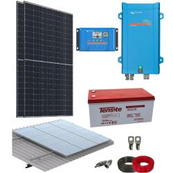 Kit Solar Placas Solares Aislada para autoconsumo 900W 12V autosuficiente