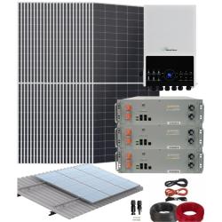 Kit Solar para Instalar paneles solares en Casa aislada Voltronic 11000W 48V con Batería de Litio Suntaic 15kWh