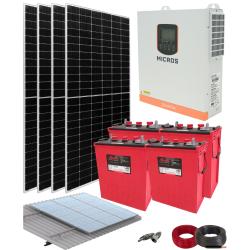 Kit Solar Vivienda Permanente 24V 3600W 20kWh/dia