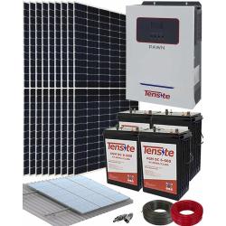 Kit Solar Vivienda Permanente 24V 3600W AGM 22kWh/dia