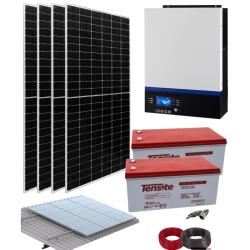 Kit Solar para Instalación Placas Solares 3600W con Batería AGM 300Ah