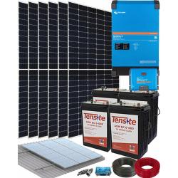 Kit Solar para Instalación Placas Solares 3000W con Batería AGM 600Ah