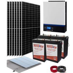 Kit Placas Solares para Casa 3600W con Batería AGM 600Ah