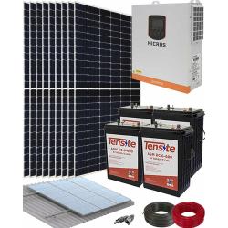 Kit Placas Solares para Casa 3500W con Batería AGM 600Ah