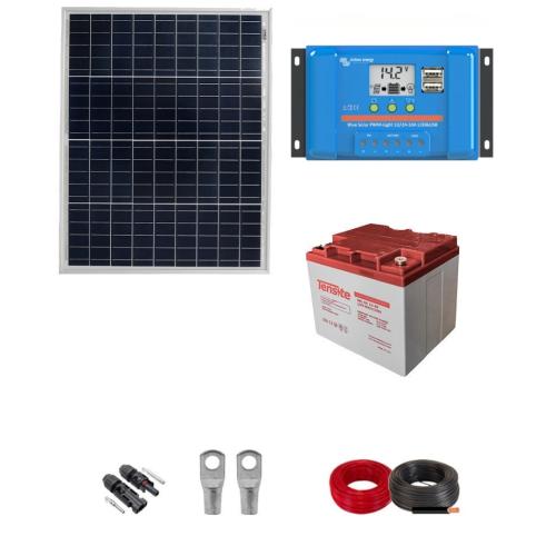 Kit Panel Solar 50W con Batería sin Instalación