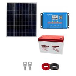 Kit Solar Autoinstalable con Batería 75W