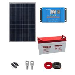 Kit Panel Solar 100W para Fin de Semana con Batería