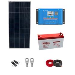 Kit Placa Solar Autoinstalable 160W con Batería para Fin de Semana