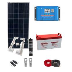 Kit Placa Solar Autoinstalable 160W con Batería para Autocaravana