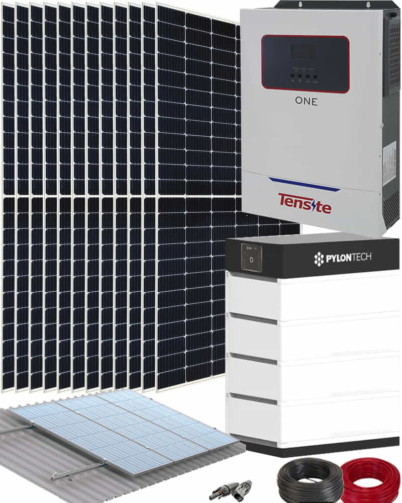 Kit Solar para Aislada 5000W con batería Pylontech