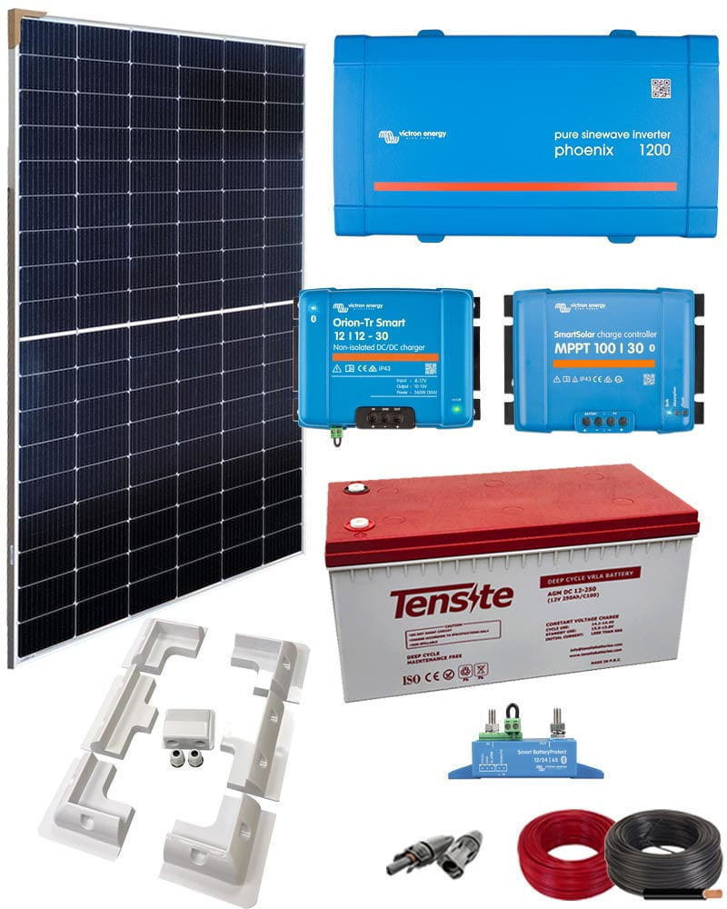 Kit Placa Solar Autocaravana Victron 1200W 12V 2000Whdia