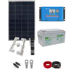 Kit Placa Solar Camper 100W con Batería DC Solar