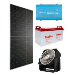 Pack de Ventilador Solar Mesa Negro con Sistema 800W 12V 2000Whdia