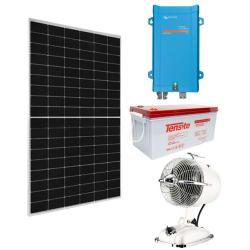 Pack de Ventilador Solar Mesa Retro 24W con Sistema 1200W 12V 4000Whdia