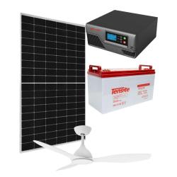Pack de Ventilador Solar Techo Blanco 35W con Sistema 600W 12V 1500Whdia