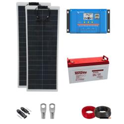 Kit con Paneles Solares Autoinstalables 200W y Batería 150Ah