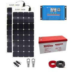 Kit con Placas Solares Autoinstalables SunPower 200W y Batería
