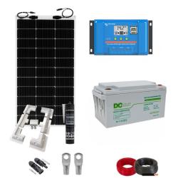 Kit Panel Solar Autoinstalable 200W con Batería DC Camper
