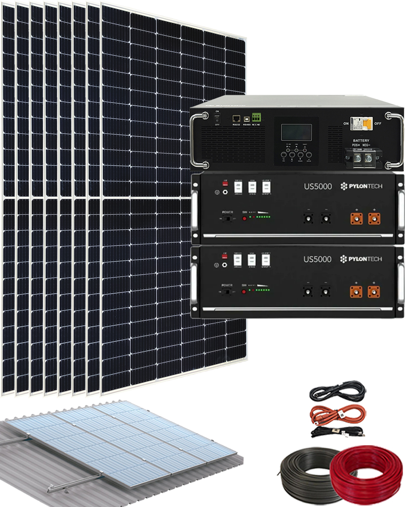 Kit Solar Aislada para Instalar Placas Solares 5500W 48V Suntaic con Baterías de Litio 10kWh