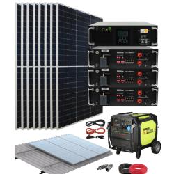 Kit Solar Vivienda Permanente 5000W 48V 18500Whdia con generador