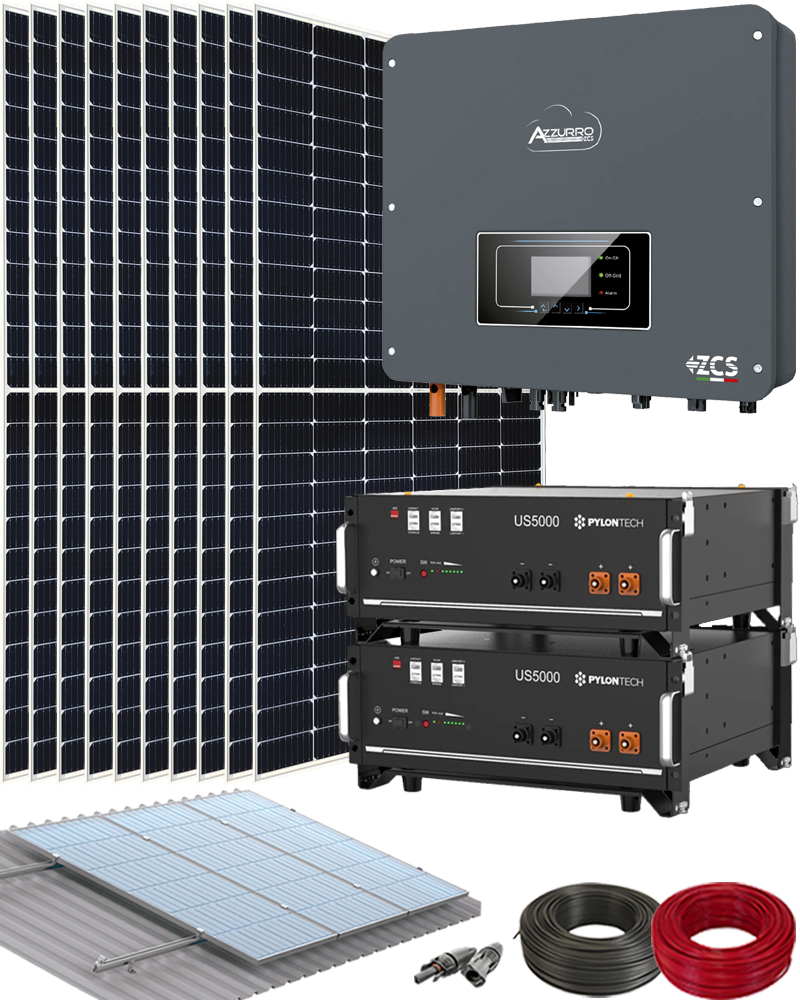 Kit Instalación de Placas Solares 6000W Azzurro con Baterías de Litio TAB 4,8kWh