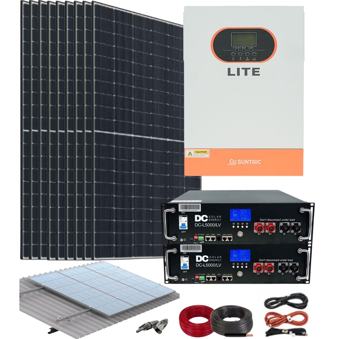 Kit Solar Aislada Suntaic 6200W 48V con Baterías de Litio DC 10kWh