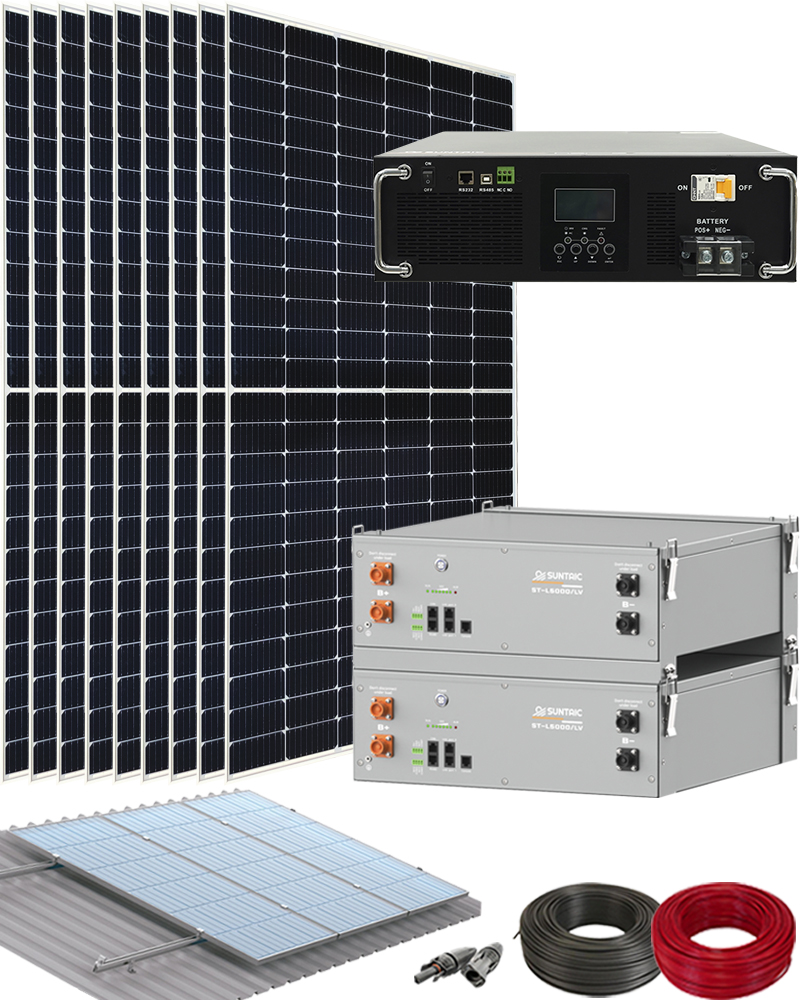 Kit Solar Aislada 5500W 48V Suntaic Hero con Baterías de Litio Suntaic 10kWh