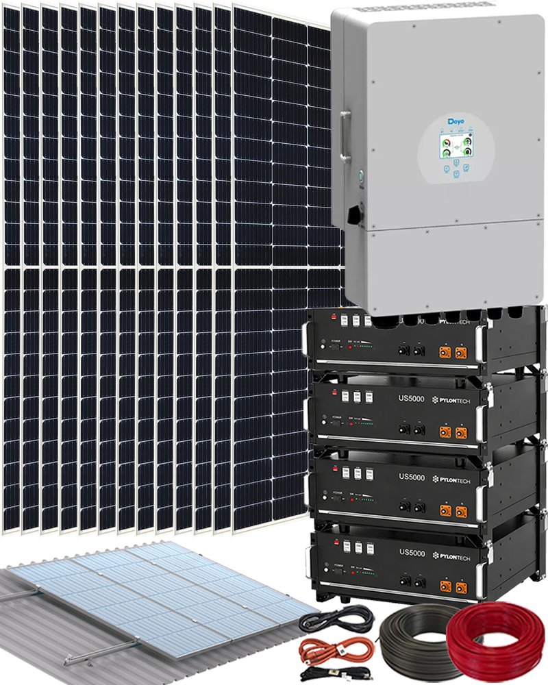 Kit Placas Solares en Casa con Inversor Deye 12000W
