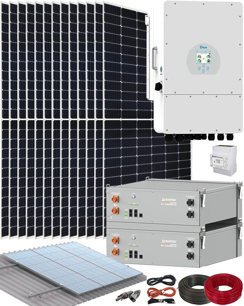 Kit Panel Solar Híbrido con Inversor Deye Trifásico 10000W