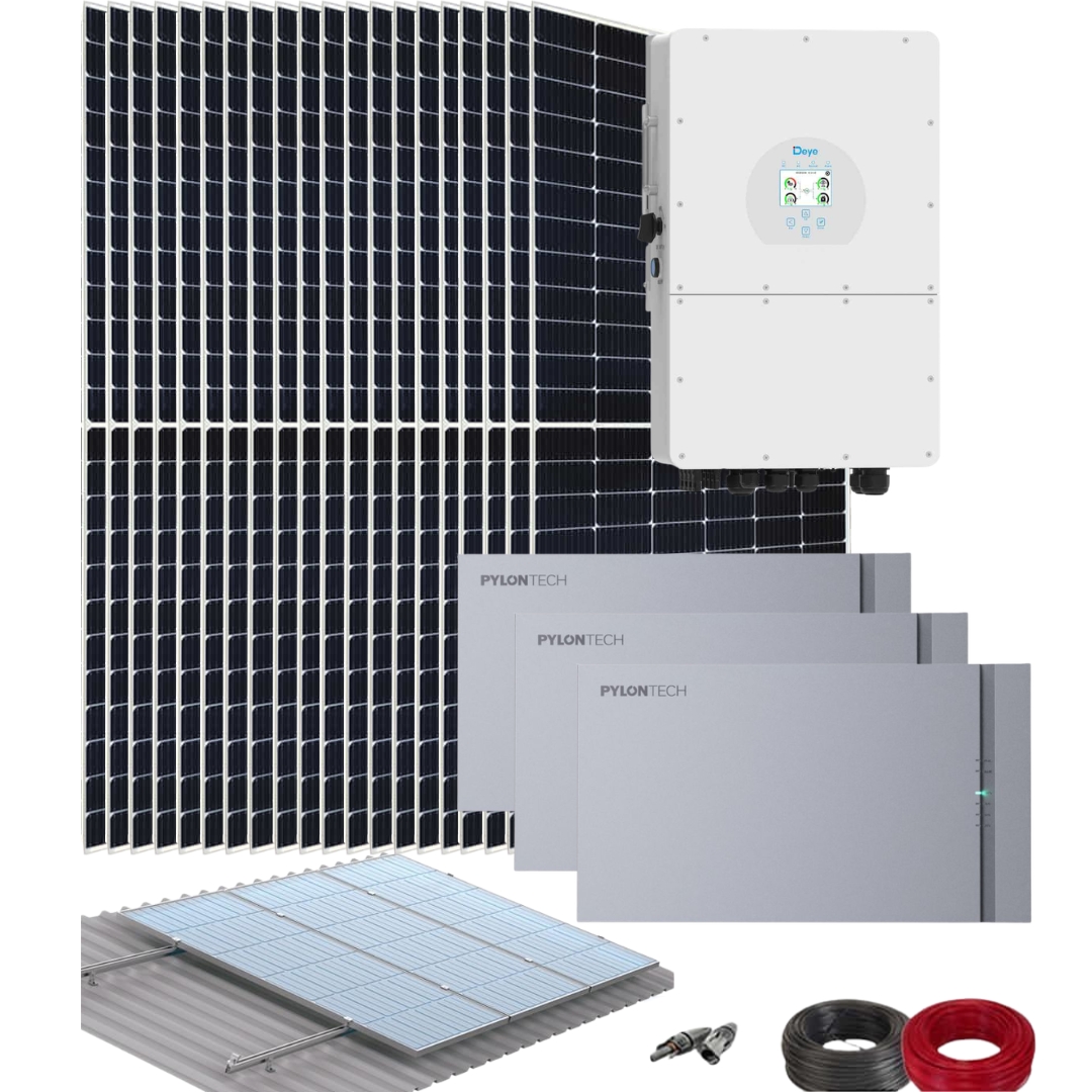 Kit Solar Híbrido con Inversor Deye Trifásico 10000W