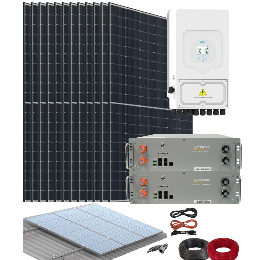 Kit Solar Híbrido Deye 6kW con Batería Litio Suntaic 10kWh