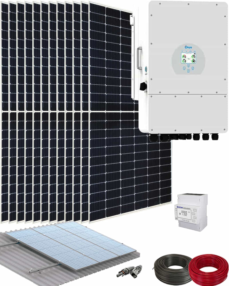 Kit Solar Autoconsumo con Inversor Deye Trifásico 12000W