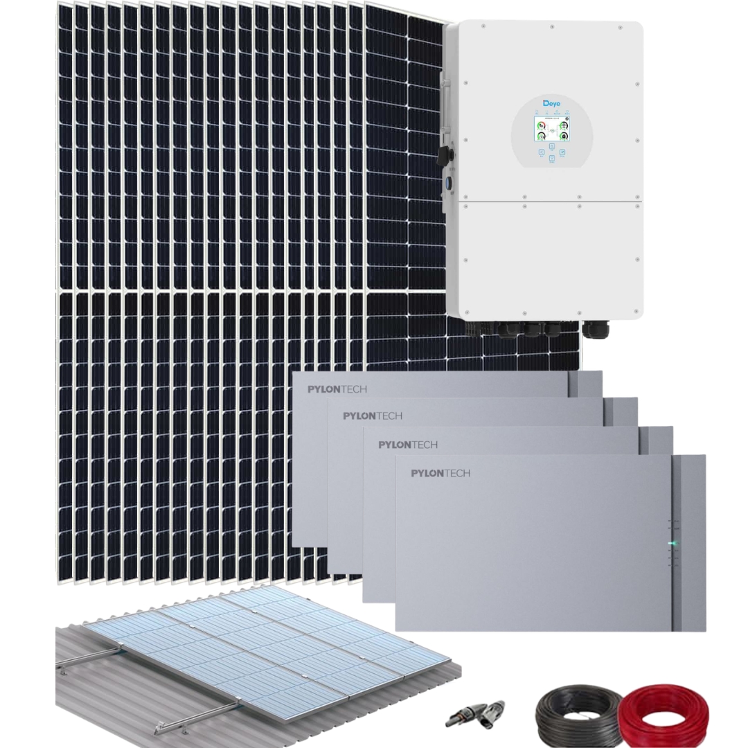 Kit Energía Solar con Inversor Deye Trifásico 12000W