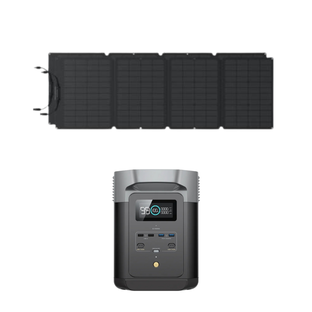 Modelo de una estación de energía con panel solar