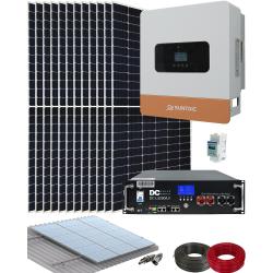 Kit Panel Solar para Poner Placas Solares en Casa con Inversor Híbrido Suntaic STH6M-2/GEN 6000W y Batería Litio DC 48V DC-5000/LV