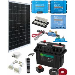 Kit Placa Solar Camper 200W con Instalación Eléctrica Completa