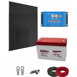 Kit Solar para Caravanas 12V 1000Whdia con Regulador de 30A y Batería AGM