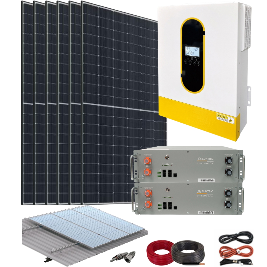Kit Solar Aislada Batería Litio Suntaic 6200W 15kWhdia