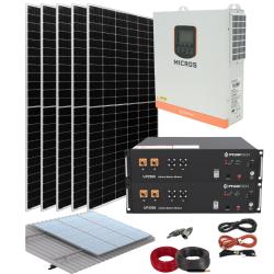Kit Solar Aislada Litio 3600W 24V 5,6kWh