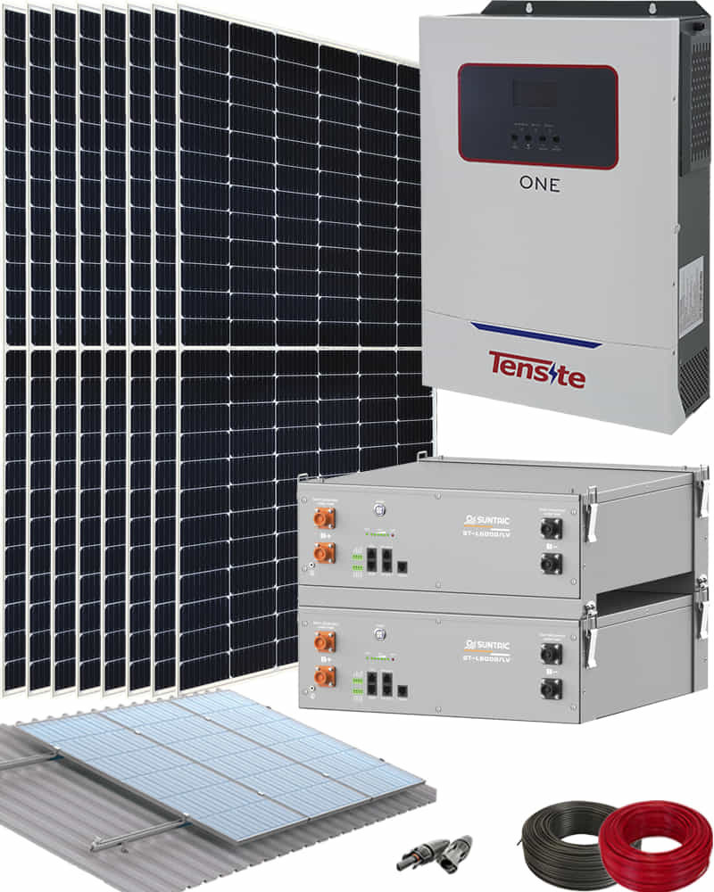 Kit Solar para Instalación Placas Solares Vivienda Aislada 5500W 48V Tensite
