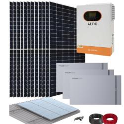 Kit Solar Vivienda Aislada Permanente 5500W 48V Con Batería de Litio