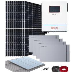 Kit Solar Aislada 11kW con 20kwh Litio y 30kwhdia