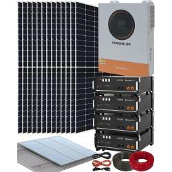 Kit Paneles Solares Fotovoltaica Aislada 11kW con 20kwh Litio y 45kwhdia